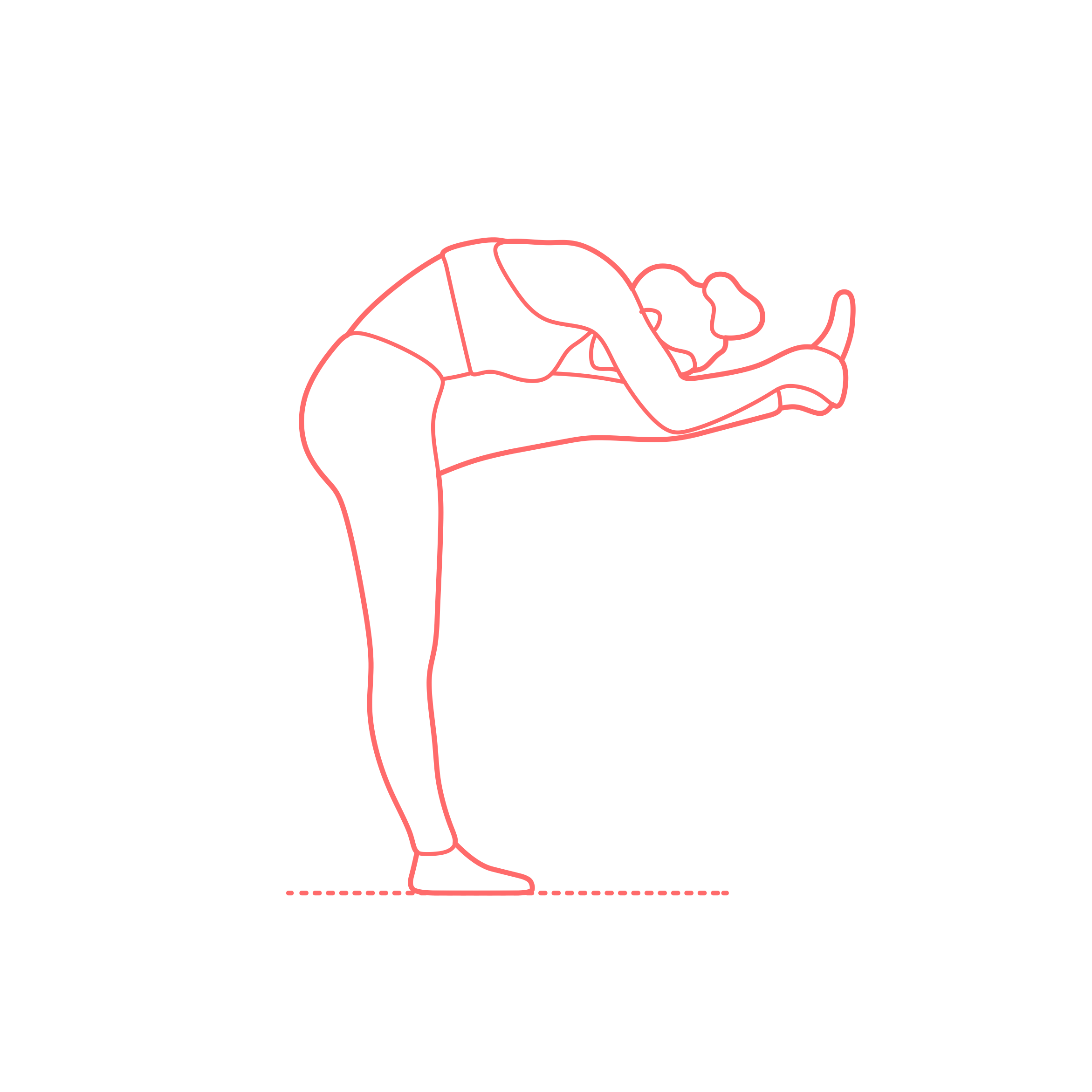 Humans Yoga Poses Standing Head To Knee Pose Outline Icon Svg Set Free Vectors